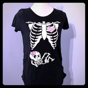 Skeleton baby girl maternity T-shirt 🎀